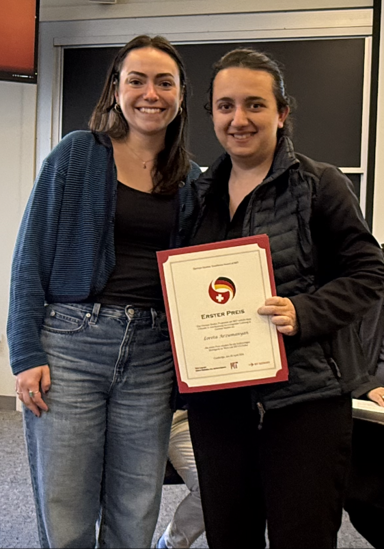 First Prize Winner Loreta Arzumanyan with Abby MacKenzie, MIT-Germany